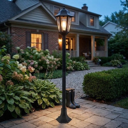 Neri outdoor lamp post - outdoor, black