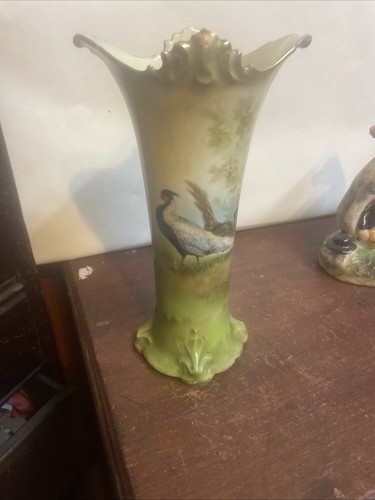 Antique large pheasant vase - pheasant,