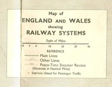 1940 Railway Map of England and Wales by George Philip & Son Ltd