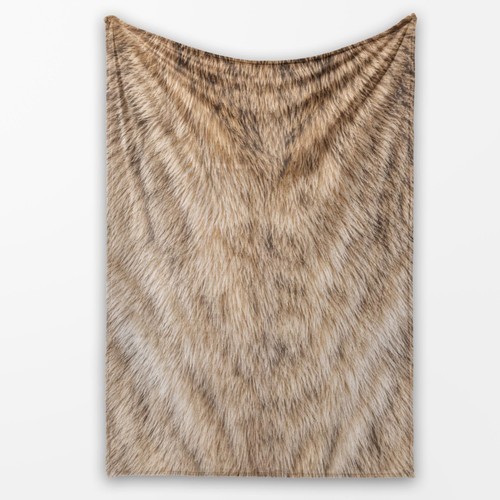 Rabbit fur print blanket cosy - rabbit,