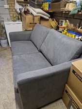 John Lewis Double Sofa Bed Light Grey Linen Look