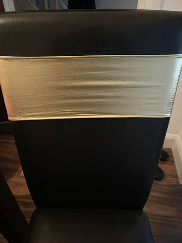 Gold stretch chair sashes - gold.,
