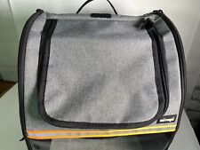 ?Natuya Marl Grey Canvas Pet Carrier Dog~Cat Backpack with reflective detail 