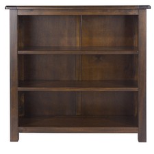 Boston Low Wide Bookcase Dark
