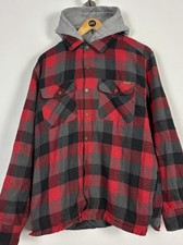 Mens Lumberjack Shirt Jacket / Medium / Stanley / Hooded / Padded / Worker