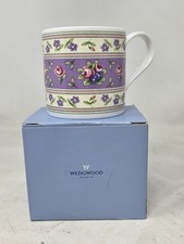 Wedgwood Bone China Mug Lilac Rose Pattern 1999 Vintage - Boxed 