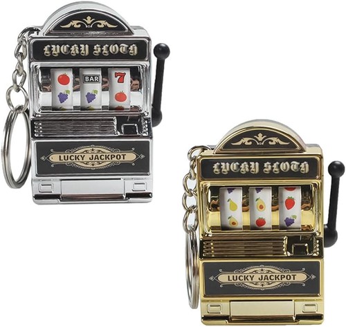 Mini slot machine keychain - machine,