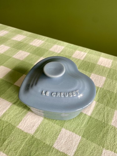 Creuset blue heart shaped - creuset,