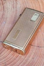 Gold Plated Ronson Varaflame In Rare ! Working Condition Beautiful 1970s Vintage