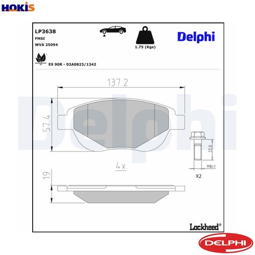 Brake pad set disc - brake,