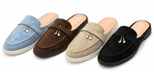 Womens Ladies Backless Loafers