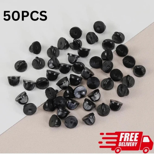50pcs rubber pin backs - backs, for