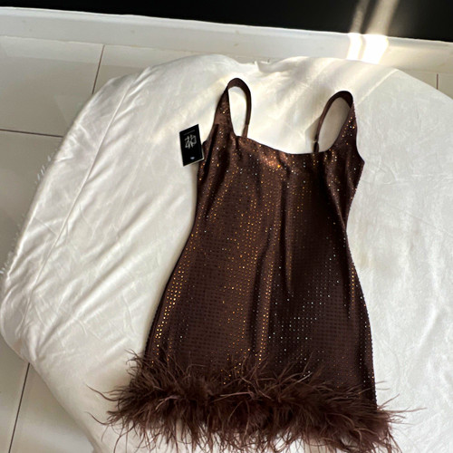 Prettylittlething brown mini - prettylittlething,