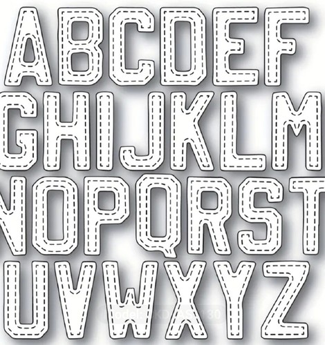 Metal cutting dies alphabet - metal,