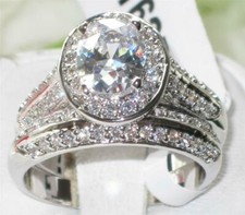 Ladies ring set cz oval