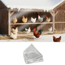 Winter Insulated 6x10 ft Chicken Coop Cover Waterproof Reinforced Corners