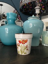 70s Ceramic Japanese Wildflower Plant Pot