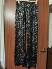 Zara Black Sequin Flare wide