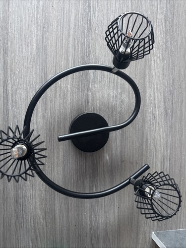 Black metal arm - black, ceiling
