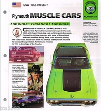 Plymouth MUSCLE CARS History
