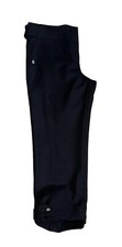 NINA RICCI BLACK CASHMERE BUTTON DETAIL 3/4 LEG TROUSERS CLAM DIGGERS SIZE 36