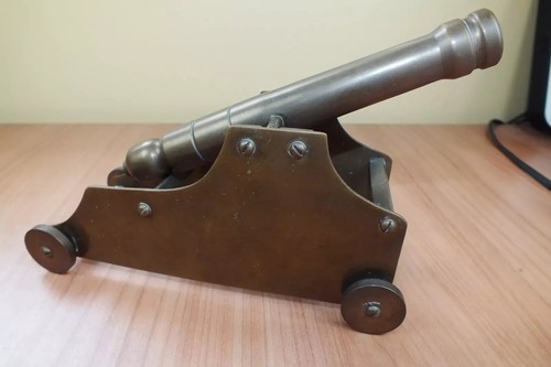 Vintage antique brass cannon - vintage,