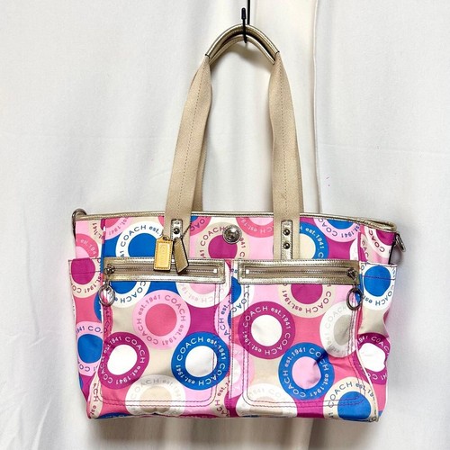 Coach pink multicolor logo - multicolor,