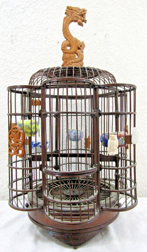 Antique chinese birdcage with - chinese,
