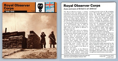 Royal observer corps 1940 - observer, 1940-45