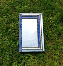 Vintage Cober Valley Stained Glass Studio Rectangular Mirror 25cm x 15cm