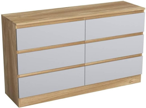 Chest drawers white 6 - chest,