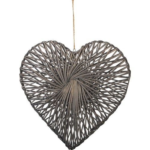 New wicker heart hanging - wicker,