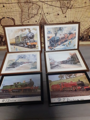 Framed steam engine prints - framed,