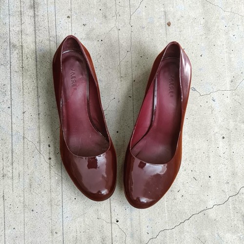 Burgundy patient leather