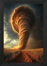 Golden Tornado Over Field