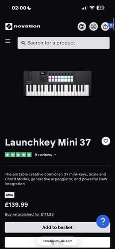 Novation launchkey mini mk4 - launchkey, 37