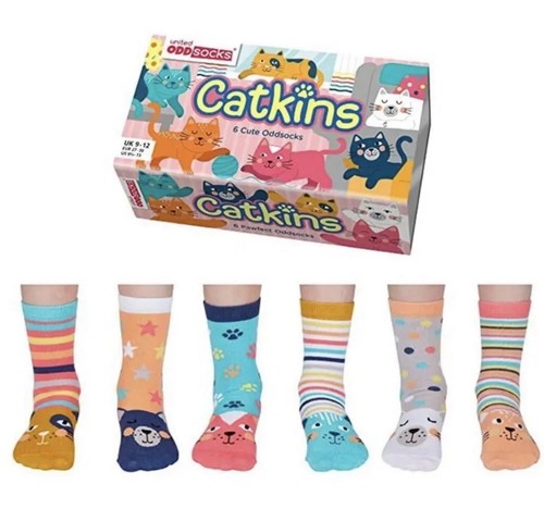 Catkins cat odd socks girls - cat,