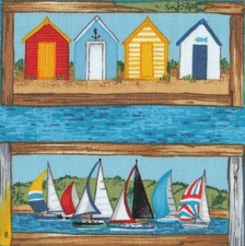 Fabric picture panel beach - fabric, picture panel beach