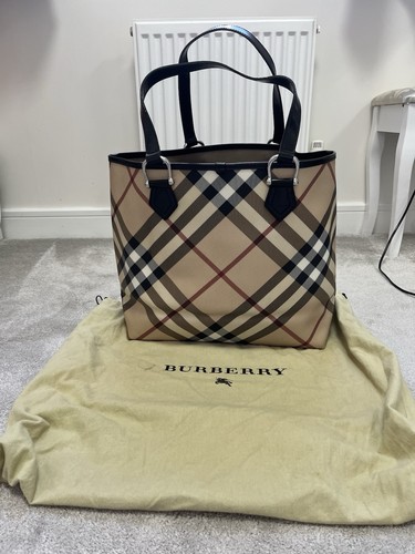 Burberry check tote bag beige - tote,