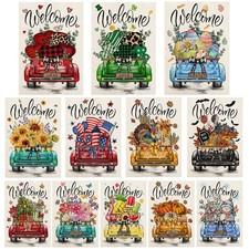 Rustic Truck Garden Flags for