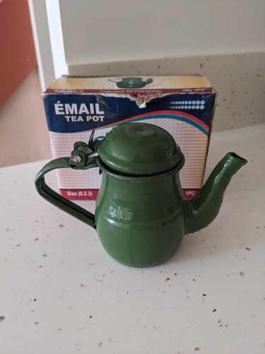 Vintage french green - vintage, enamel