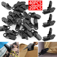 40/20pcs Awning Tarp Clips Set Buckle Tent Clamp Heavy Duty Black Camping Tool