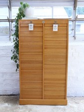 Vintage Delagrave French Double Tambour Cabinet