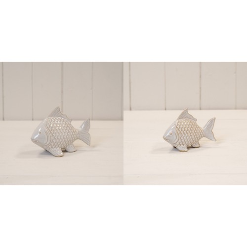 White ceramic fish - ceramic,