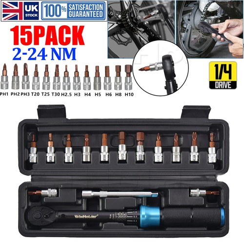 15pc drive torque wrench - 15pc, 1/4"