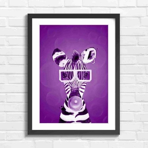 Fun zebra with glasses - fun,