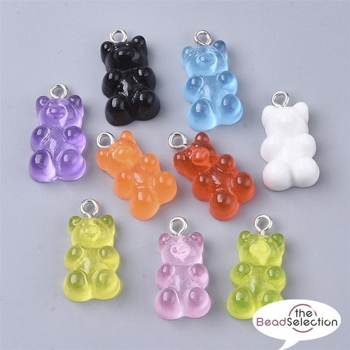Resin gummy bear charms - 10,