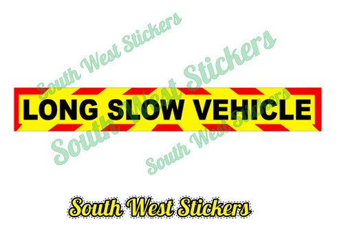 Long slow vehicle stickers or - long,