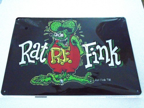 Rat fink metal sign x - fink,