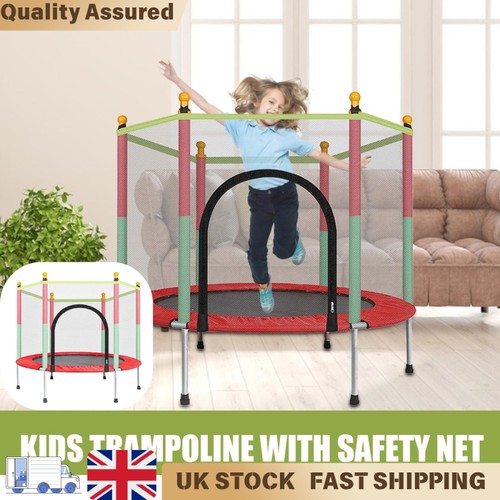 5ft kid trampoline with safety - kid,